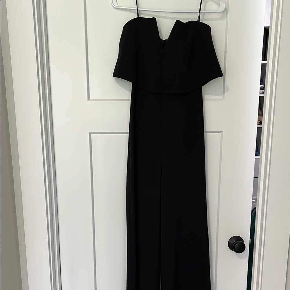 Elegant Black Strapless Jumpsuit